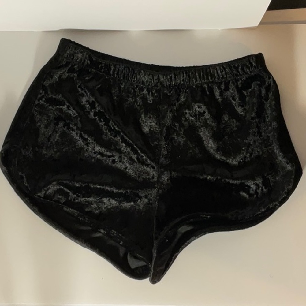 Black Velvet Shorts